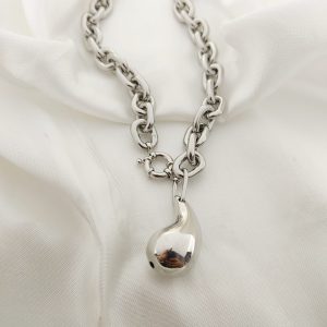 COLLAR CAD CHUNKY OVALO CHICO DIJE GOTA 3.2 MM