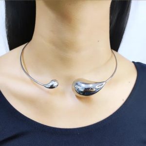 GARGANTILLA ALAMBRE PUNTAS GOTAS CH Y GRANDE LISAS