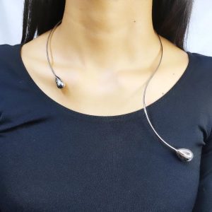 GARGANTILLA ABIERTA EN S PUNTAS GOTAS 1 LADO LARGO