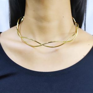 GARGANTILLA DOS ALAMBRES EN S ENCONTRADOS