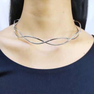 GARGANTILLA DOS ALAMBRES EN S ENCONTRADOS