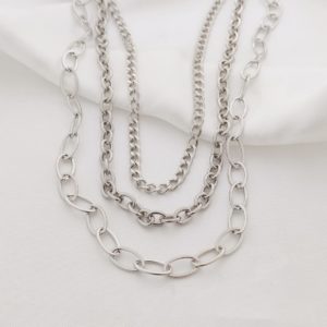 COLLAR TRIPLE, CAD OVALO PLANA Y OVALO MED , CHICA CAD PLANCHADA
