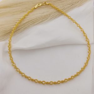 GARGANTILLA FINA 2 TUVOS DE ALAMBRE ENREDADO EN TORSAL