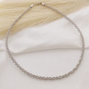 GARGANTILLA FINA 2 TUVOS DE ALAMBRE ENREDADO EN TORSAL