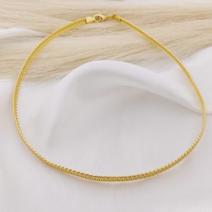 GARGANTILLA ALAMBRE ENTRELAZADOS EN S PLANA 3 MM