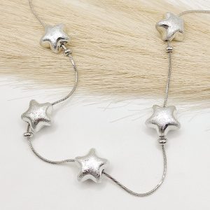 COLLAR LARGO ESTRELLAS BOMBEADAS