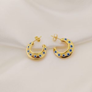 ARRACADA PLANA POR DENTRO CON MULTI OJOS