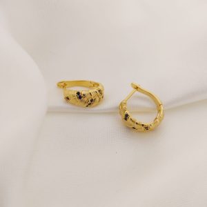 ARRACADA GRUESA CON LINEAS DE ZIRCONIA