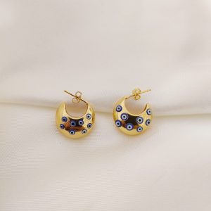 ARETE TIPO MEDIA LUNA CON MULTI OJOS