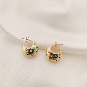 ARETE TIPO MEDIA LUNA CON MULTI OJOS