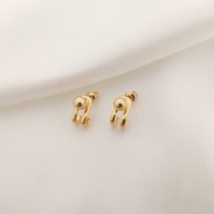 ARETE BOLITA CON DOS LINEAS ABAJO