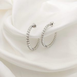 ARRACADA CZ REDONDAS CON BISEL