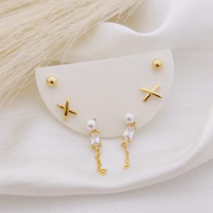 ARETE SET X CON ARETE DE PERLA