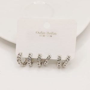 KIT 3 ARRACADAS CAD PLANCHADA