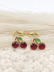 ARRACADA DIJE CEREZA CIRCONIA