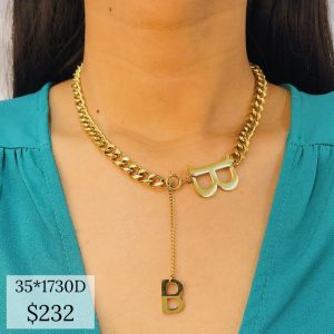 COLLAR CADENA GRUESA DIJE B