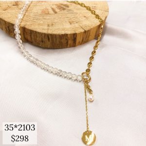 COLLAR MITAD CADENA DIJE DISCO M