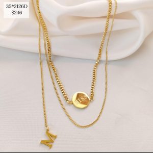 COLLA DOS NIVELES CON DIJE COLGANGE DISCO