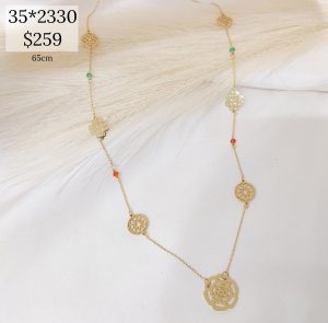 COLLAR LARGO DIJES LASE Y PIEDRA