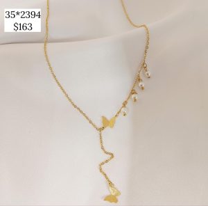 COLLAR 4 PERLAS CON 2 MARIPOSAS