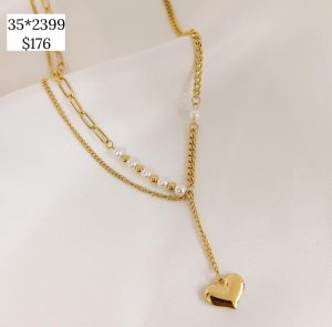 COLLAR 5 PERLAS DIJE CORAZON