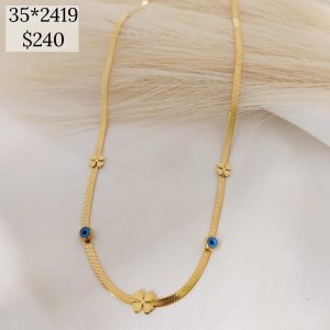 COLLAR CADENA PLANA DIJE MARIPOSA