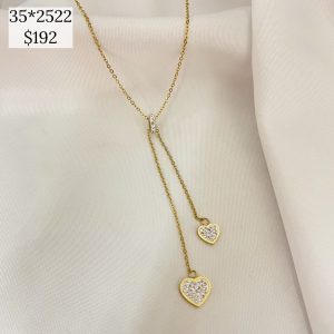 COLLAR CORBATERO CORAZ?N CON ZIRCONIA