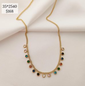 COLLAR ZIRCONIAS DE COLORES