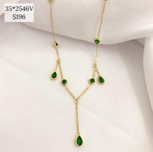 COLLAR ZIRCONIAS EN FORMA DE GOTA