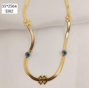 COLLAR CADENA PLANCHADA OJITO Y MO?O