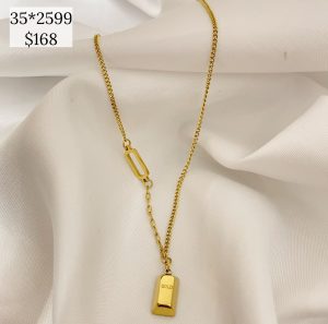 COLLAR DELGADO DIJE TIPO LINGOTE