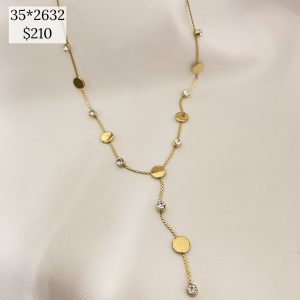 COLLAR TIPO CORBATERO DIJES CIRCULOS