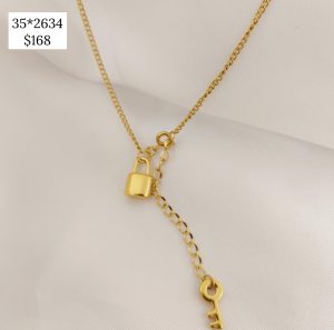 COLLAR CORBATERO DIJE CANDADO Y LLAVE