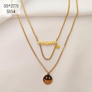 COLLAR DOBLE ESTRELLAS Y CIRCULO