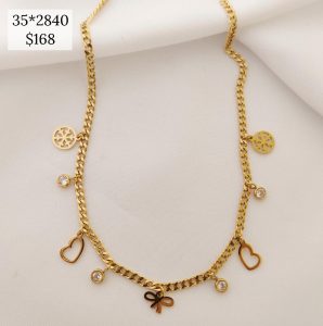 COLLAR CORAZONES, CIRCULOS, MO?O Y ZIRCONIAS