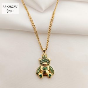 COLLAR OSITO SENTTADO CON ZIRCONIAS