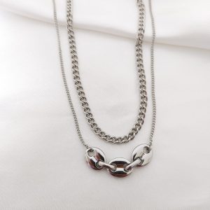 COLLAR 3 OVALOS ENGRANES Y CADENA PLANCHADA