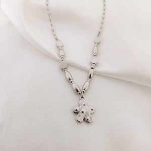 COLLAR SEMILLAS TAMBORES DIJE FLOR