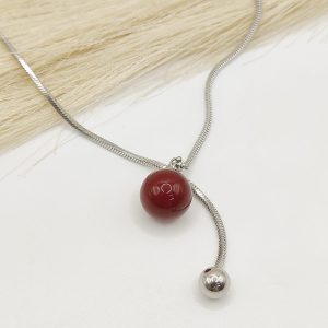 CORBATERO DIJE BOLA ROJA