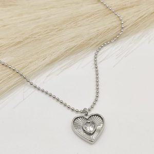 CADENA PLANA DIJE CUADRO MP CORAZON