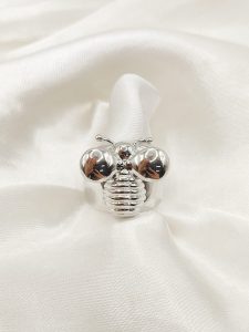 ANILLO BANDA ABEJA  CZ PAVE