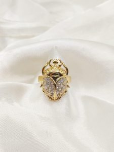 ANILLO DE ESCARABAJO CIRCONIAS