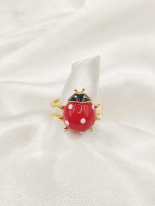 ANILLO CATARINA PUNTOS BLANCOS