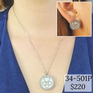 SET CIRUCLO MADRE PERLA MULTI CORAONES